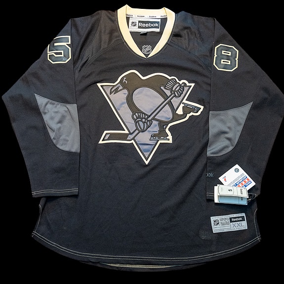 Chris Letang Pittsburgh Penguins Black Ice Reebok Premier -pelipaita, koko XXL