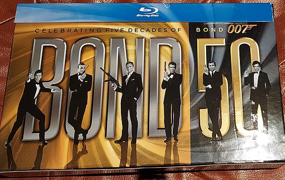 James Bond 50 -elokuvakokoelma Blu-ray, 25 leffaa.