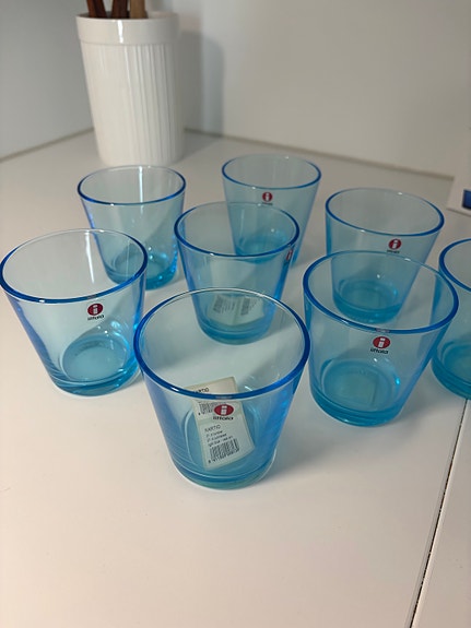 Iittala Kartio juomalasit vaaleansininen