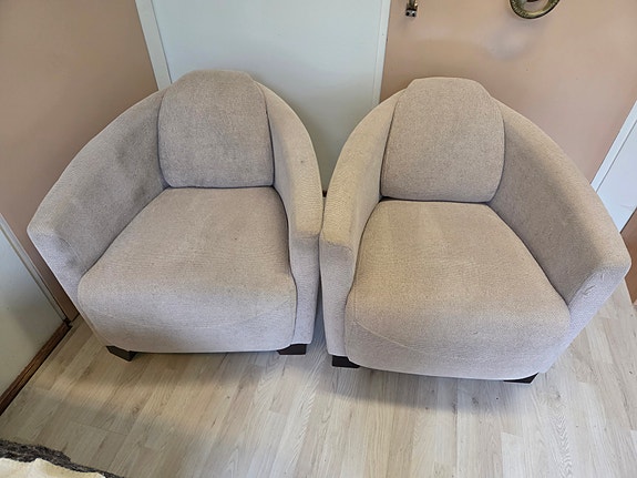 Beige nojatuolit 2 kpl