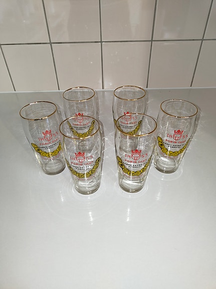 Porin Olut 1853 Karhu -olutlasit, 6 kpl setti