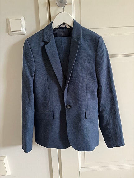 H&M poikien puuvillableiseri ja -housut koko 152 sininen