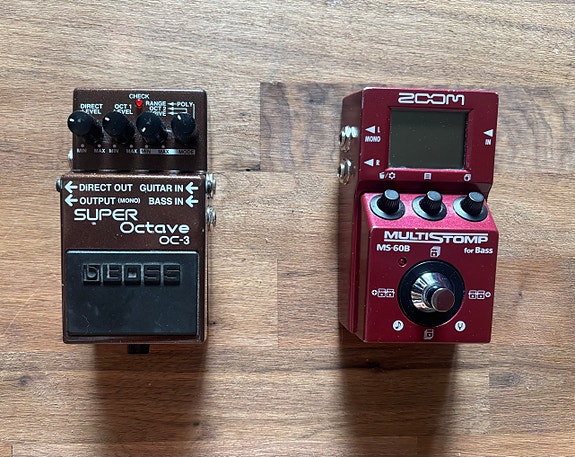 Boss OC-3 Super Octave ja Zoom MS-60B MultiStomp bassolle