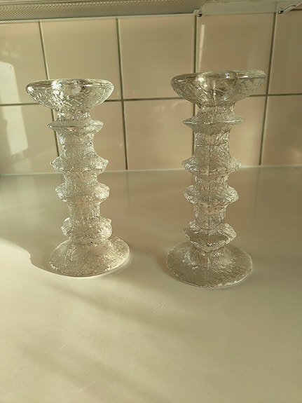 Iittala Festivo-kynttilänjalat 4-solmua signeerattu, 2 kpl