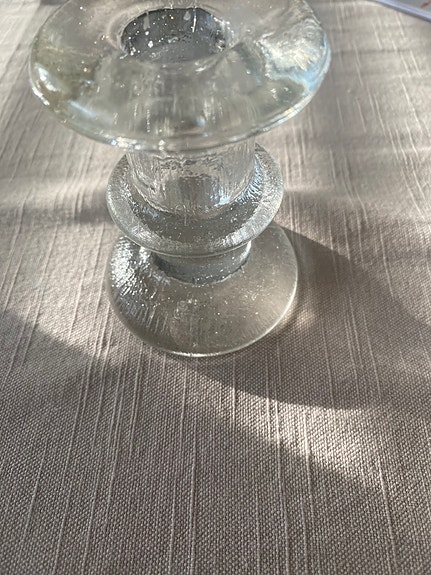 Iittala Festivo lasinen kynttilänjalka kirkas