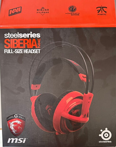 SteelSeries Siberia V2 MSI Dragon Edition -pelikuulokkeet, käyttämättömät