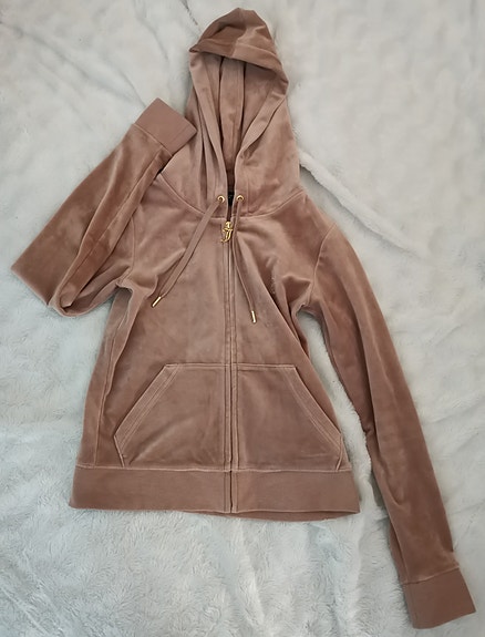 JUICY COUTURE Robertson Classic Velour Zip Through Hoodie