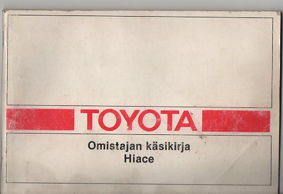 Toyota hiase omistajan käsikirja suomenkielinen.