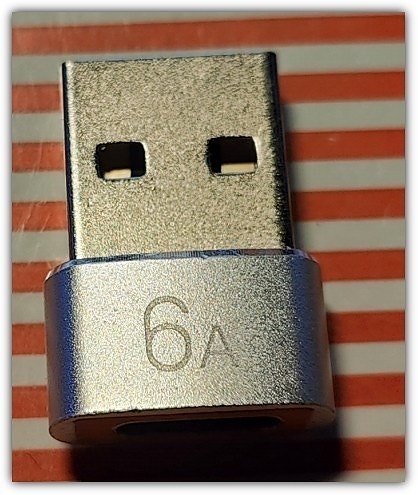 6A Type C naaras - USB A uros OTG-sovitin / USB-C-muunnin