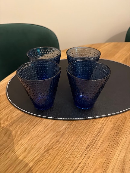 Iittala Kastehelmi juomalasit sininen