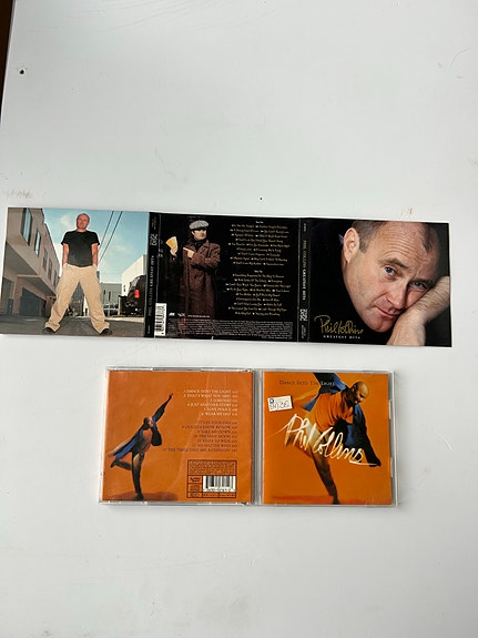 Phil Collins CD-levyt Greatest Hits ja Dance Into The Light