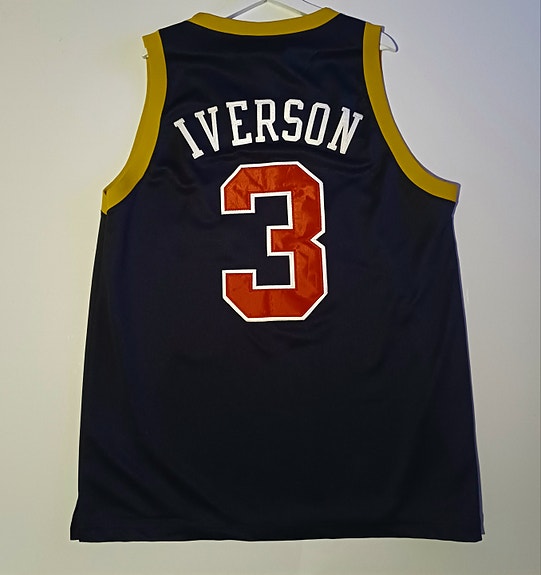 Harvinainen Allen Iverson Syracuse Nats/Philadelphia Sixers NBA-pelipaita