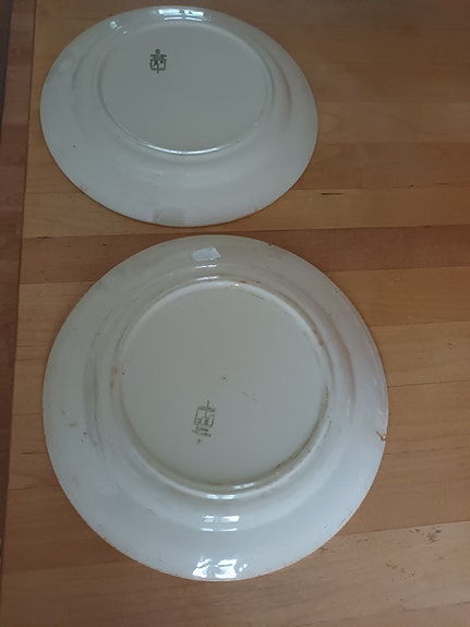 Arabian siniraita lautaset.