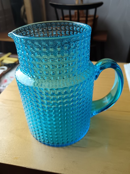 Iittala lasikannu sininen