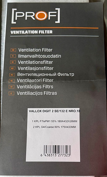 Vallox suodatin