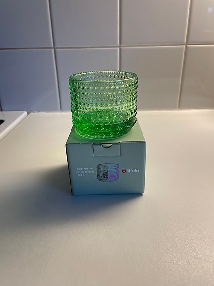 Iittala Kastehelmi tuikku omenanvihreä