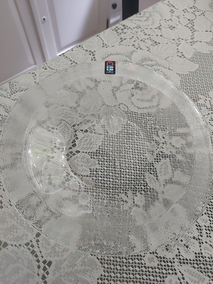 Iittala Humppila lasilautanen kirkas