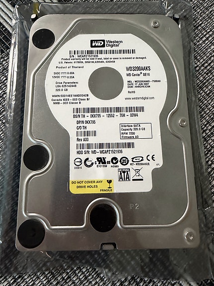 3,5” Sata-kovalevy Western Digital 320Gb