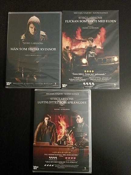 Stieg Larsson: Millennium-trilogia DVD-paketit (3 kpl)
