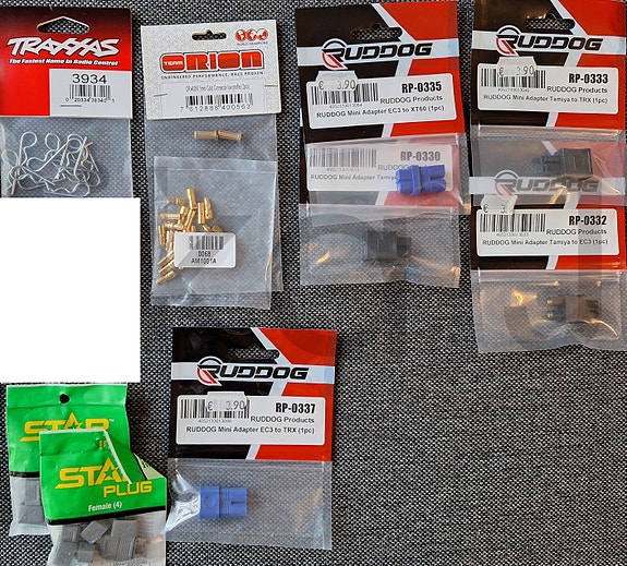 Traxxas / Orion / Star plug / Ruddog VARAOSIA *avaamattomat pussit