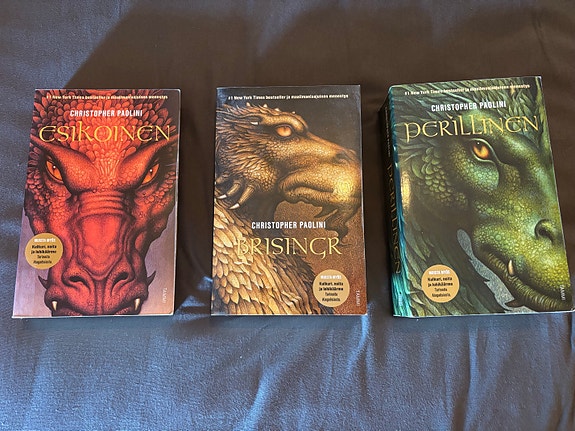 Christopher Paolini Perillinen-kirjasarja 3 kirjaa