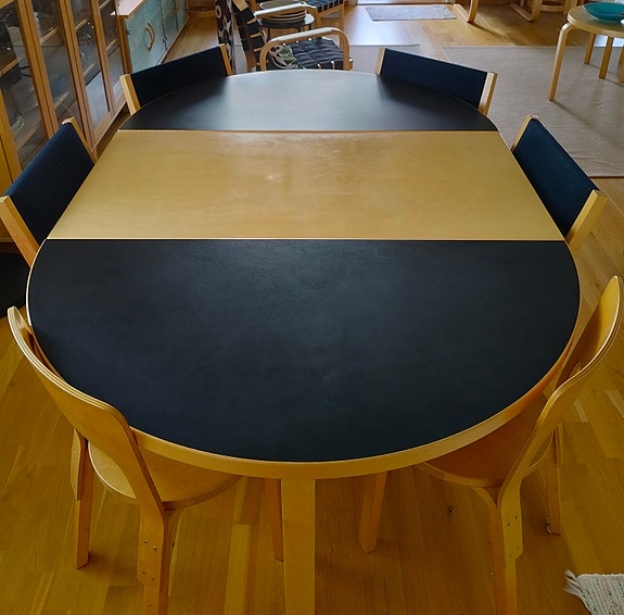 Artek-ruokapöytä + tuolit, 6kpl