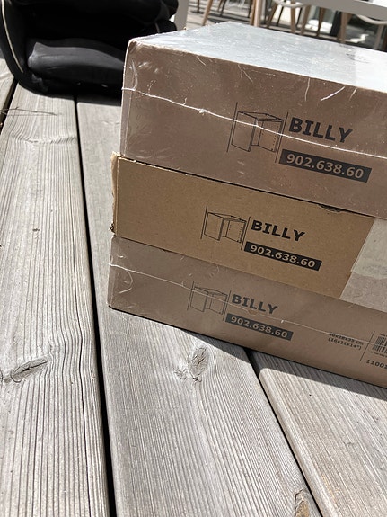 Billy Ikea hylly 3 kpl