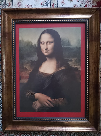 Mona-Lisa jäljennös taulu kauniilla kehyksillä