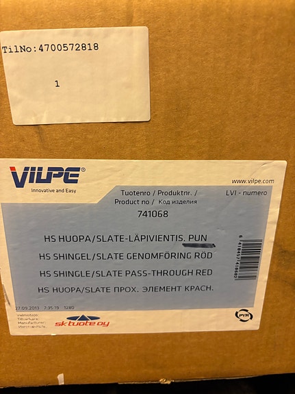 Vilpe HS huopa/läpivienti punainen