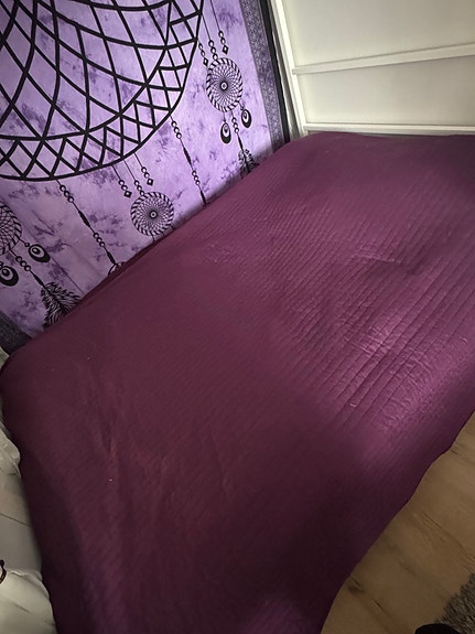 Violetti päiväpeitto 120-140cm sänkyyn