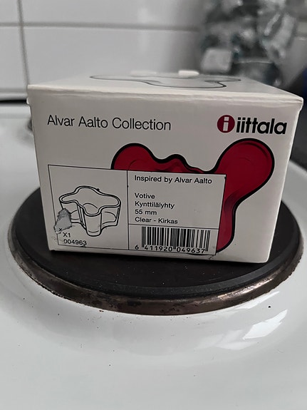 Iittala Alvar Aalto -kynttilälyhty 55 mm, harmaa – käyttämätön