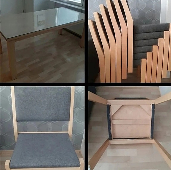 Vepsäläinen pöytä, Artek 611 tuoli
