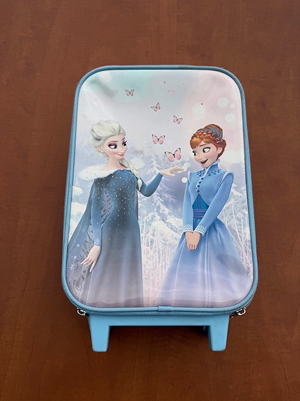 Disney Frozen lasten matkalaukku vaaleansininen