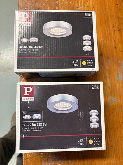 Spottivalosetit 3x 300 lm LED lämmin valkoinen