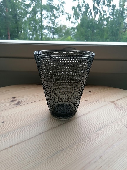 Iittala Kastehelmi maljakko harmaa