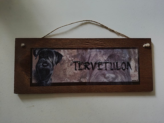 Tervetuloa kyltti