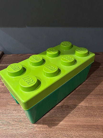 LEGO säilytyslaatikko, vihreä 36 × 15 × 17 cm
