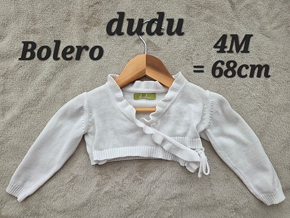 Bolero 68cm, dudu, valkoinen, kuin uusi!