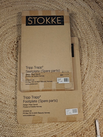 Stokke Tripp Trapp varaosat seatplate ja footplate, Valkoinen