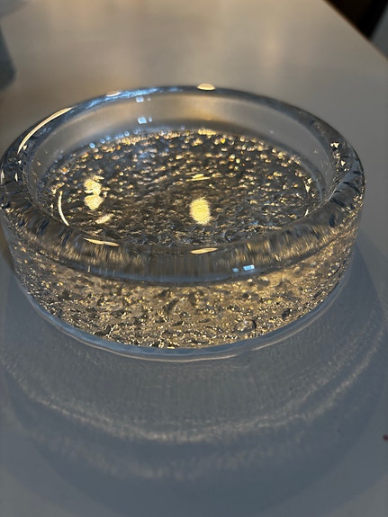 Iittala lasinen kynttilänjalka / tarjoilualusta