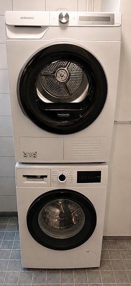 Bosch-pesukone + Samsung lämpöpumppukuivuri – toimiva paketti