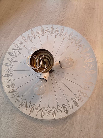 3 lampun lasinen kattovalaisin 50cm