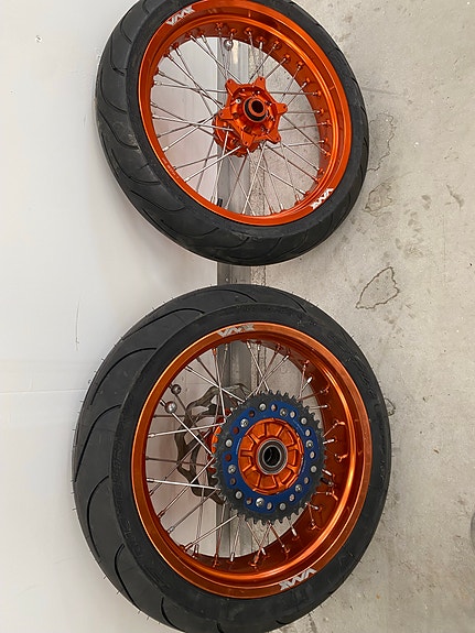VMX oranssit supermoto-vanteet