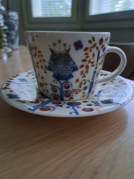 Iittala Taika kahvikuppi ja lautanen