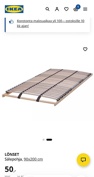 IKEA Lönset sälepohja 90x200