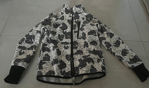 Polarn O. Pyret windfleece-takki koko 128 kirjava unisex