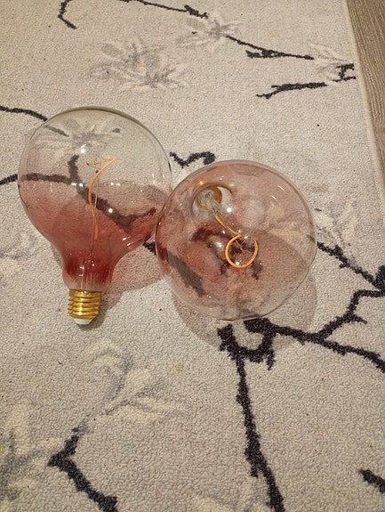 2 x isot pinkit koristelamput