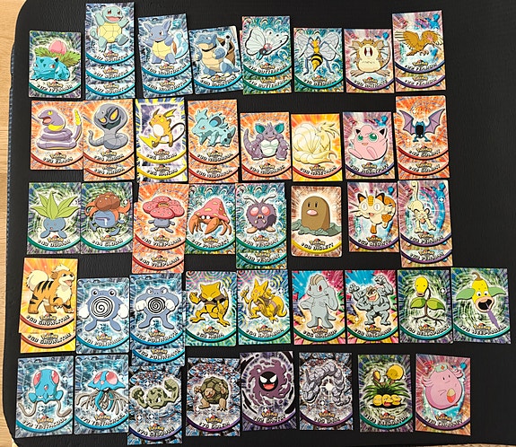 Pokemon TOPPS (sininen 1st edition) sarjan kortteja 55kpl