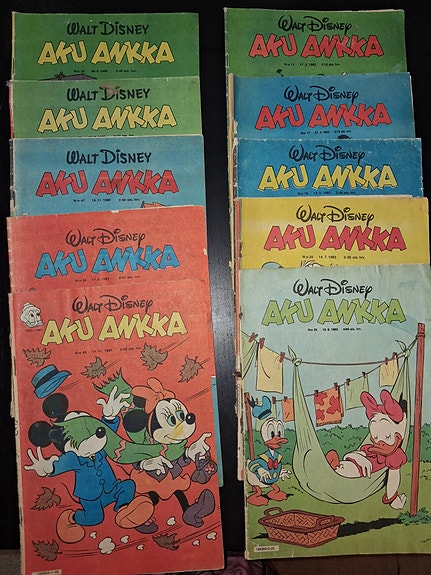 Walt Disney Aku Ankka sarjakuvalehdet 80-luku