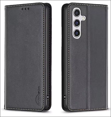 Samsung Galaxy A17 / Samsung Galaxy A26 - Musta lompakkomallinen suojakuori